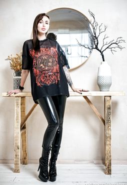 Girl in Rubber Leggings