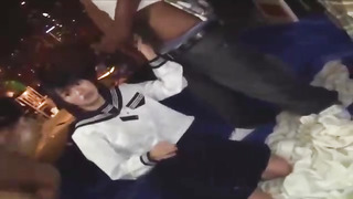 Chinese student got a facial cumshot pop-shot after deep-throating many ebony meatpipes, one after the other