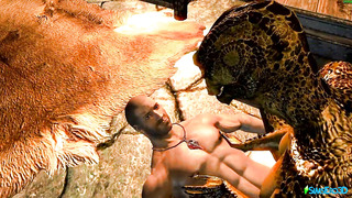 The Argonian Maiden and her Stud of the People (Skyrim Mod)