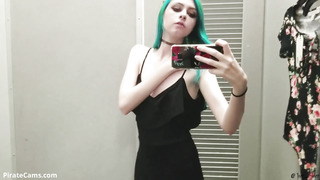 Smashing myself in a dressing apartment