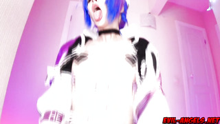 Purple Biotch as Gamer Projekt Melody butt-banged