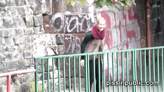 Stingy barbies don't pay for REST ROOM and rather risk pissing in city center