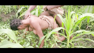 Amaka the village hoe visited Okoro in the farm for swift deep-throat job