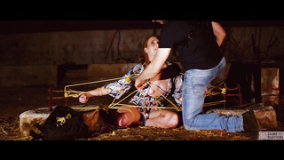 DOMTHENATION - Light-Haired stunner gets nips hurt while she gulps pee