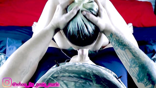 Whoa its Genie Marie POINT OF VIEW face drilling and switch roles cowgirl railing her spouses greatest pal while her spouse isn't home