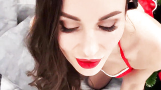 Lilu Moon Buttfuck Fap and POINT OF VIEW Oral Job Pink Cigar on Сhristmas Night - Costume Play