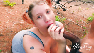 Weird Chanel Pounds BIG BLACK COCK In The Forest (@xKingRay)