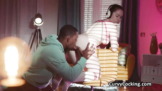 Flick game and BIG BLACK COCK for Spanish gf (Humungous Black)