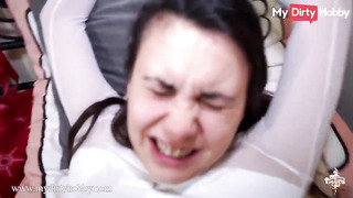 MyDirtyHobby - Ultra-Kinky Black-Haired Jenny Stella Gets Plumbed By Her Playmate Before He Shoots A Load All Over Her Bod