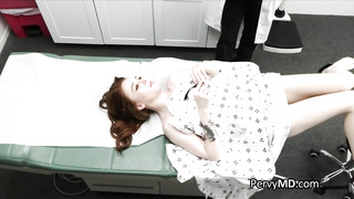 Sandy-Haired patients deep dicking on the examination table