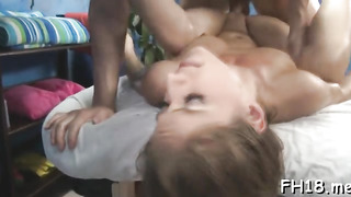 Joyful dark-haired presley hart pounded less