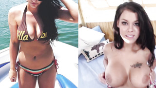 Shayne Pulls Her Massive Globes Out Like A Sex-Positive Ginormous Boobed Cockslut