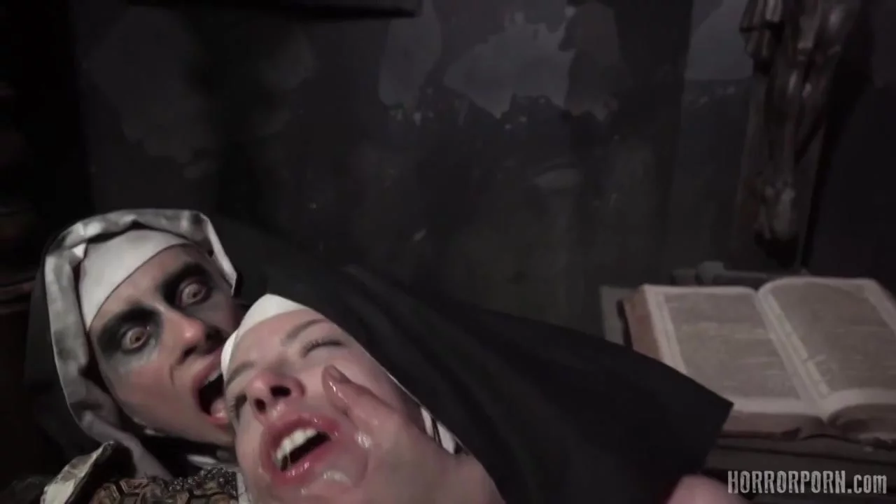 Devil taking sister and priest to damnation