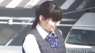 Freaky Chinese ho pisses undies