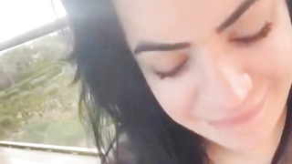 Curvy MILF Fucks BBC On The Balcony