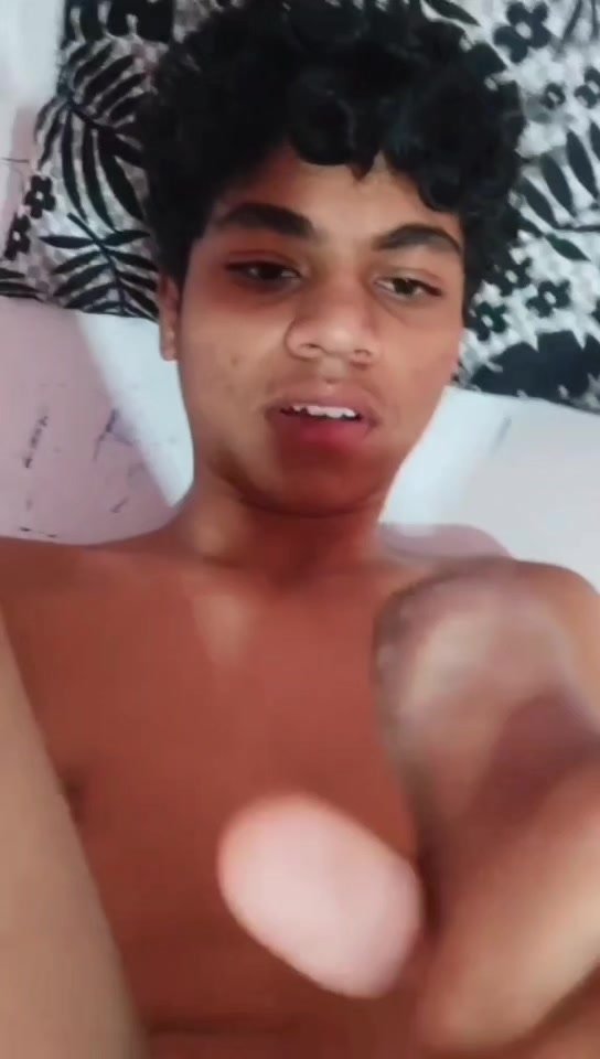 Indian teen boy swallowing own thick loads, snapchat- sankk66