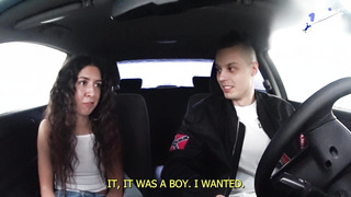 Heat up the YouTube demonstrate with a audition couch interview of a bare damsel and pornstar, in a super-steamy car with immense ass, for the