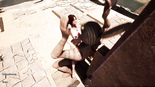 The ancient statue woke up and embarked to penetrate Lara in all her fuck holes, cramming her with glue. THREE DIMENSIONAL Anime porn Game