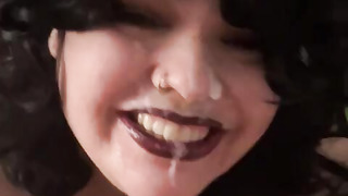 Real Duo Homemade Oral job! Ahegao Facial cumshot