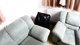 Rubbish Bag Fuckslut Roleplay. Plastic Fetish COUGAR Inhale, Rear end and Dual Jizm on Shining Bag preview