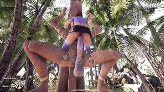 Lara Croft never hoped that the Statue would do this and poke her in all her fuckholes.