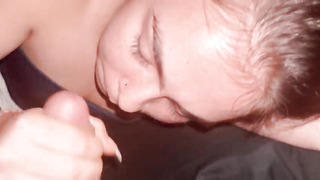 Super-cute 18yo Oral job Finishes with Facial cumshot Then She Keeps Inhaling