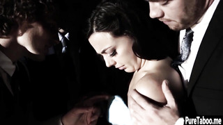 Pretty babe got used by a bad friends with huge cocks