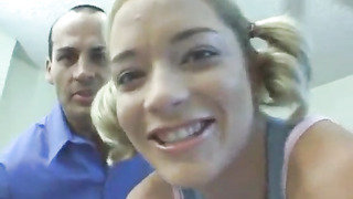 Babysitting-Trap-Youthfull female-ORAL JOB-Plow-Facial Cumshot-Jizz Flow-smallish funbags