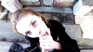 The tart has not refused to wank off and deep-throat the chisel in a public place.