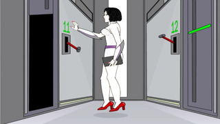 Damsel in Space Smashed by 12 different Monsters - Toon Porno Games